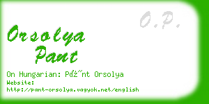 orsolya pant business card